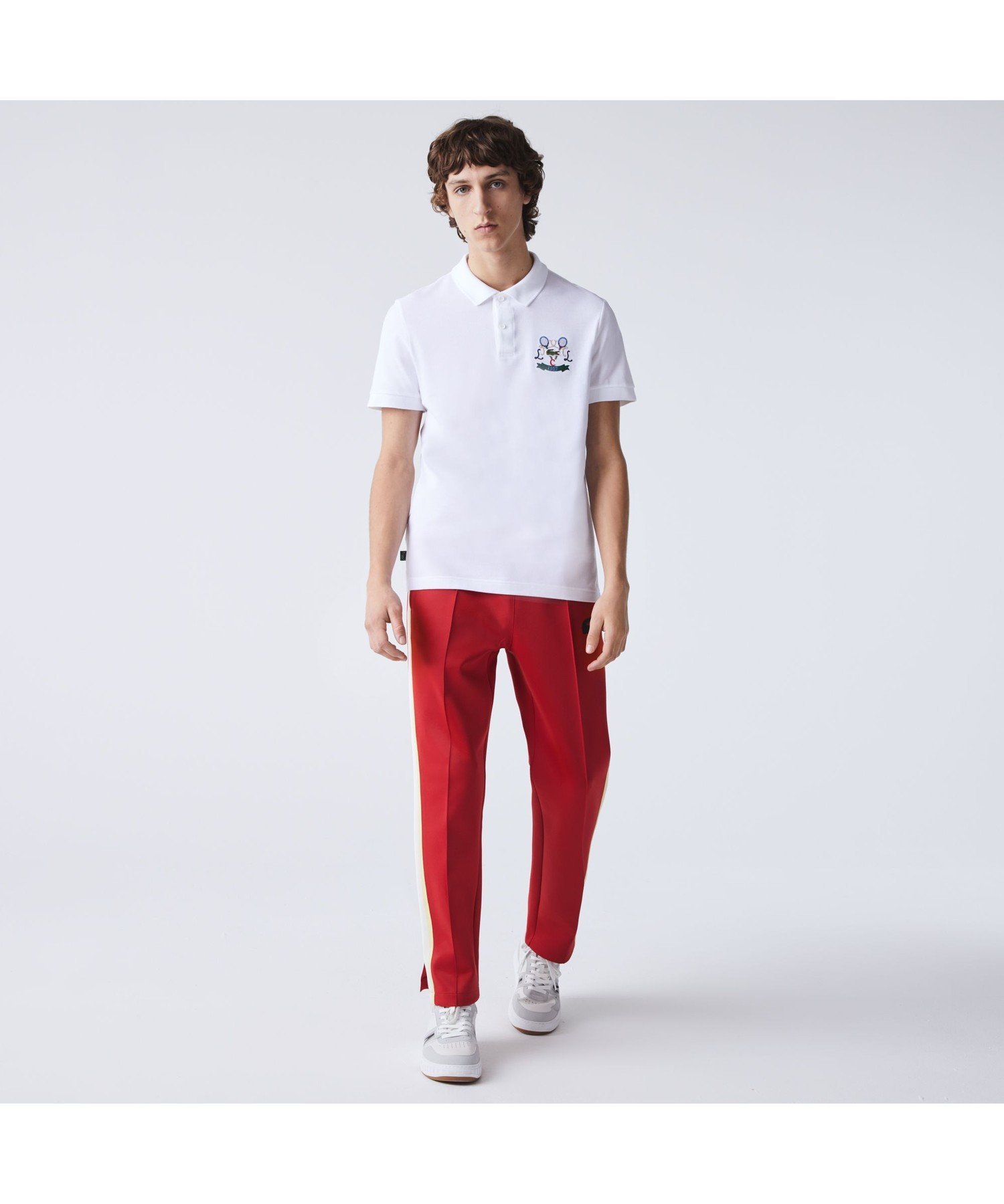 ラコステ 【SALE／30%OFF】LACOSTE クラシックステッチポロシャツ ラコステ トップス ポロシャツ ホワイト ブルー【送料無料】