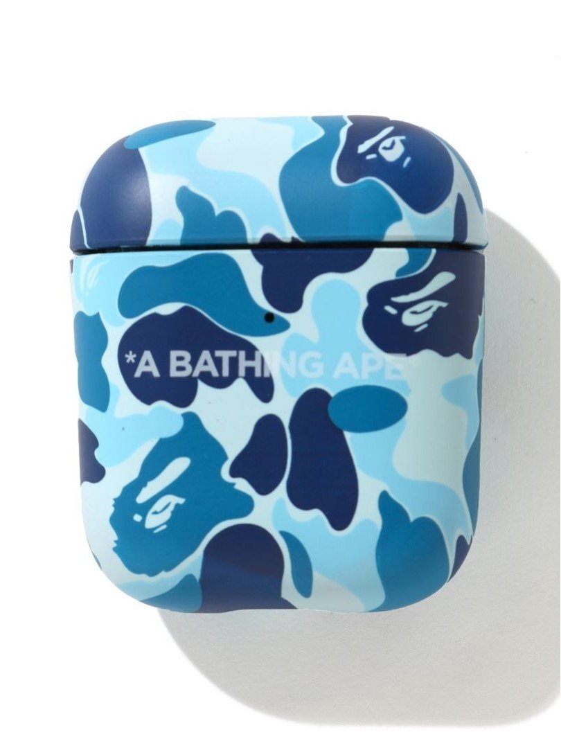 A BATHING APE ABC CAMO AIRPODS CASE M ア ベイシング エイプ スマホグッズ・オーディオ機器 スマホ・タブレット・PCケース/カバー ブルー グリーン