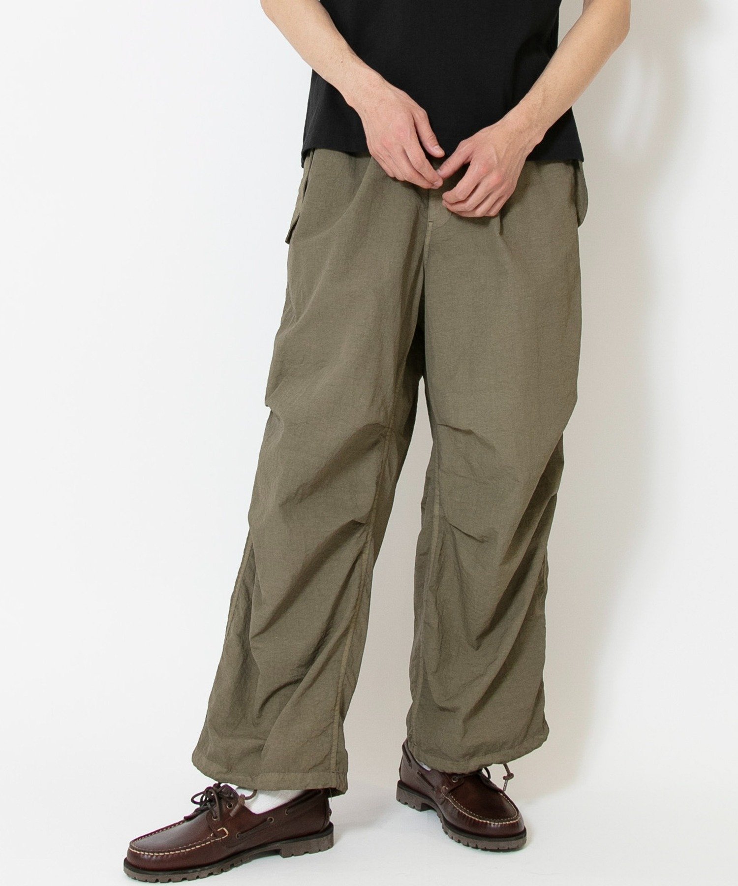 【SALE／30%OFF】Johnbull Johnbull/(M)ナイロンオーバーダイオーバーパンツ ジョンブルプライベートラボ パンツ その他のパンツ グリーン【送料無料】