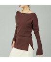 【SALE/20%OFF】Rouge vif la cle 総針フレアスリーブプルオーバー ルージュ・ヴィフ ラクレ トップス ニット ブラウン レッド ブラック【送料無料】