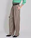 【SALE/30%OFF】BRILL ウールタックパンツ ブリル パンツ その他のパンツ ベージュ グレー【送料無料】