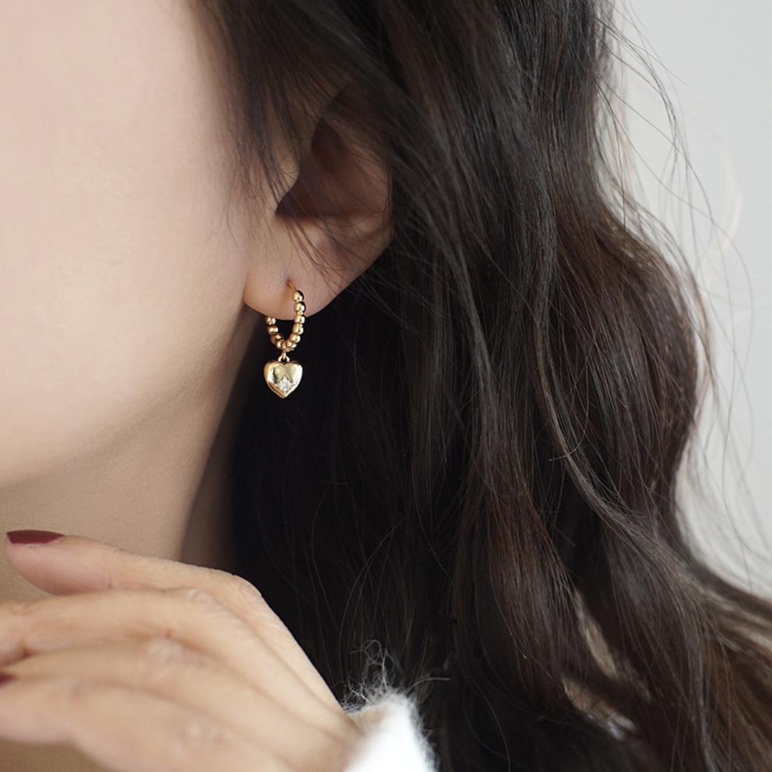 【SALE／36%OFF】Forcement ミニハートモチーフピアス メゾンドラティール アクセサリー・腕時計 ピアス ゴールド