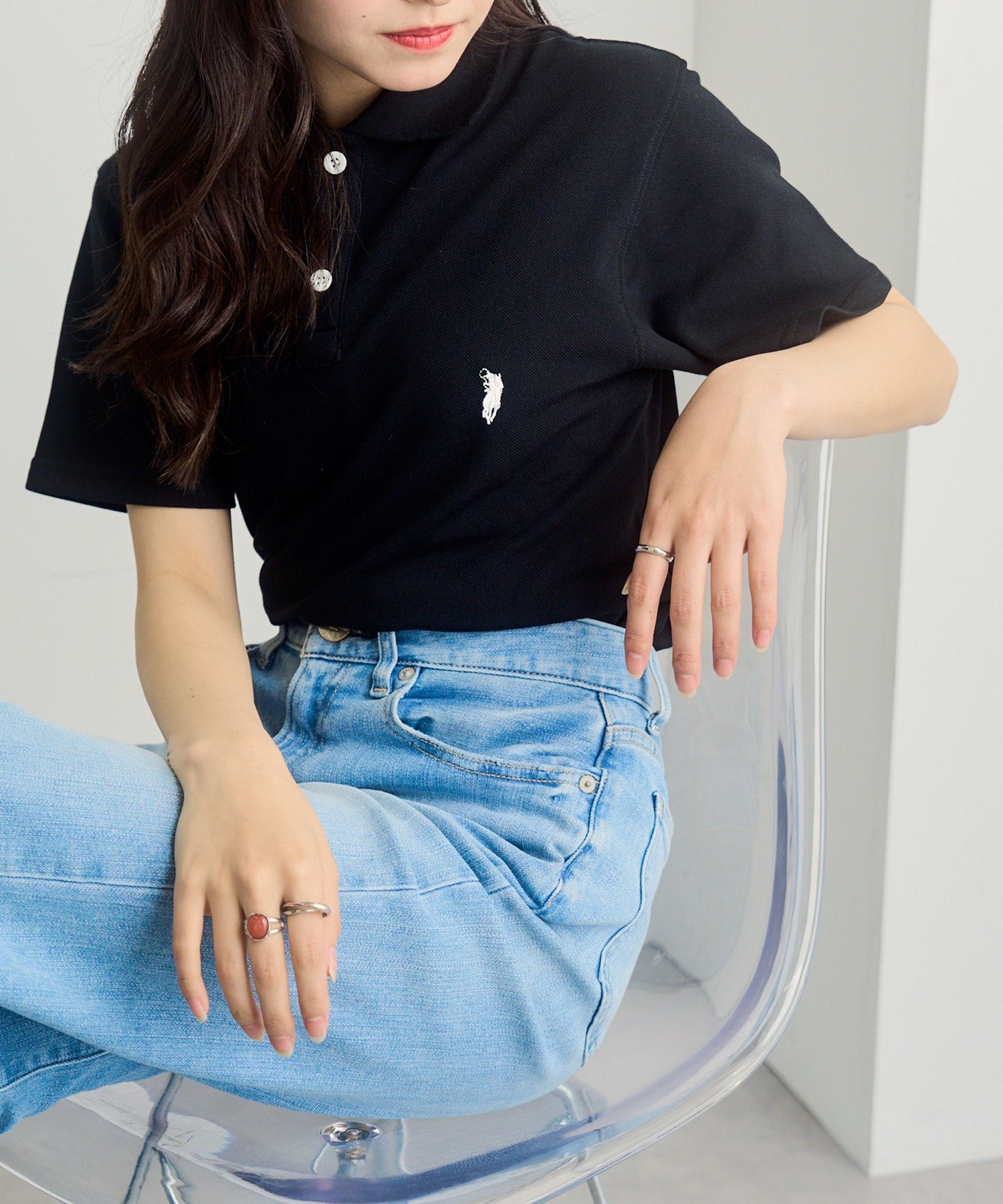 【SALE/55%OFF】U.S. POLO ASSN. WESTERN POLO TEXAS/【別注】ワッペン半袖POLOシャツ セットアップセブン トップス...