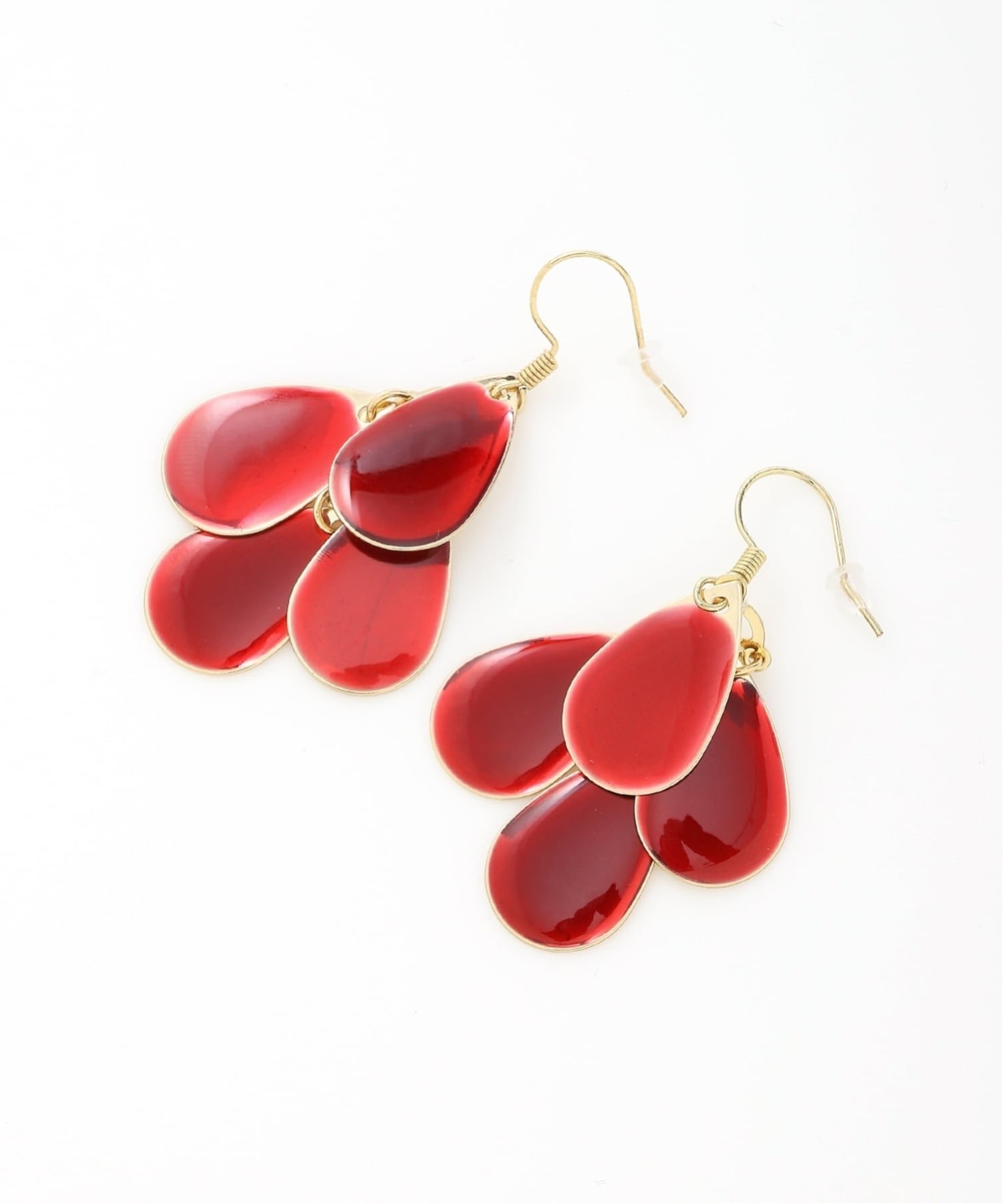 【SALE／20%OFF】Coo+i Coo+i/(W)ドロップデザインピアス スレンダー アクセサリー・腕時計 ピアス レッド