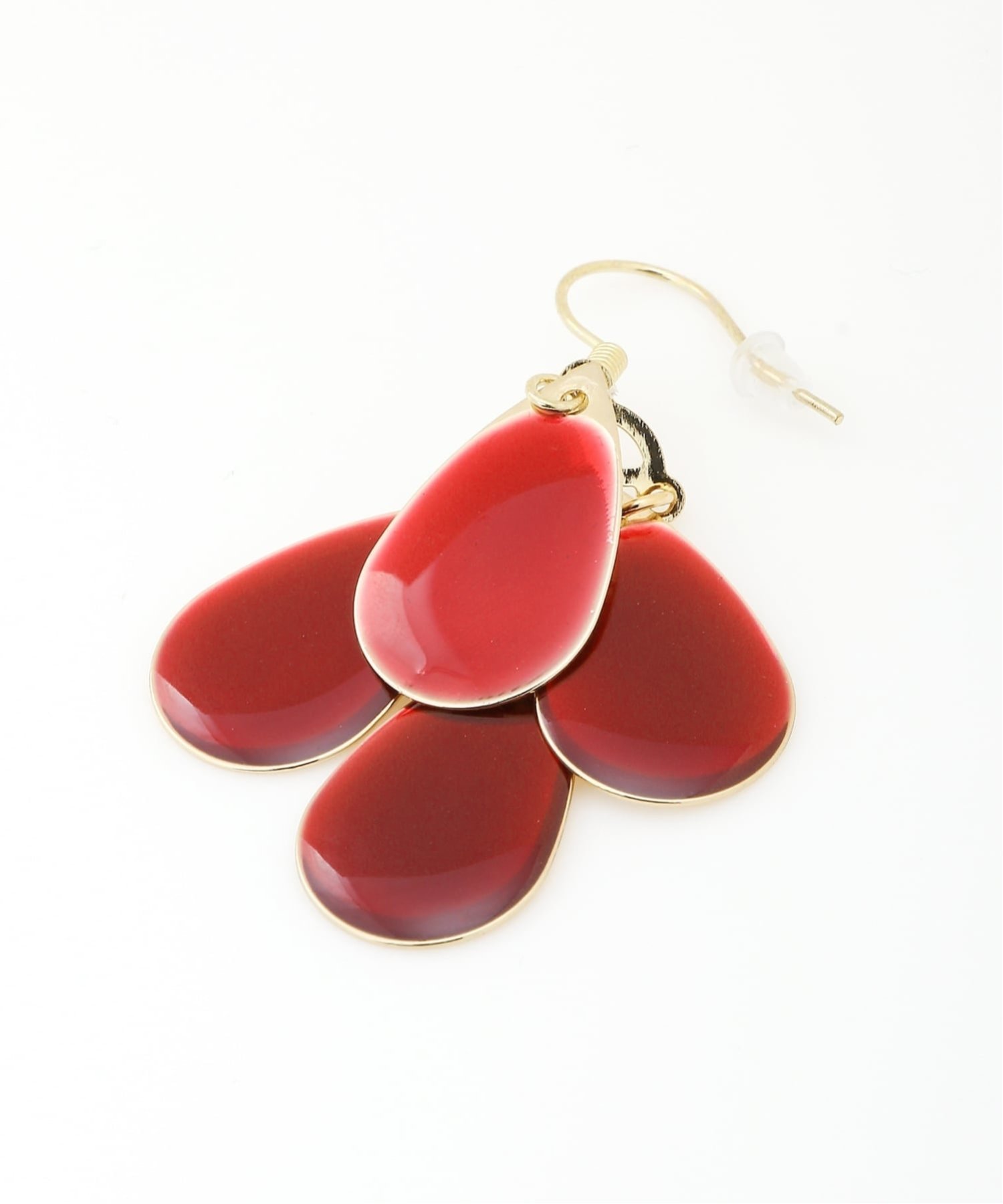 【SALE／20%OFF】Coo+i Coo+i/(W)ドロップデザインピアス スレンダー アクセサリー・腕時計 ピアス レッド