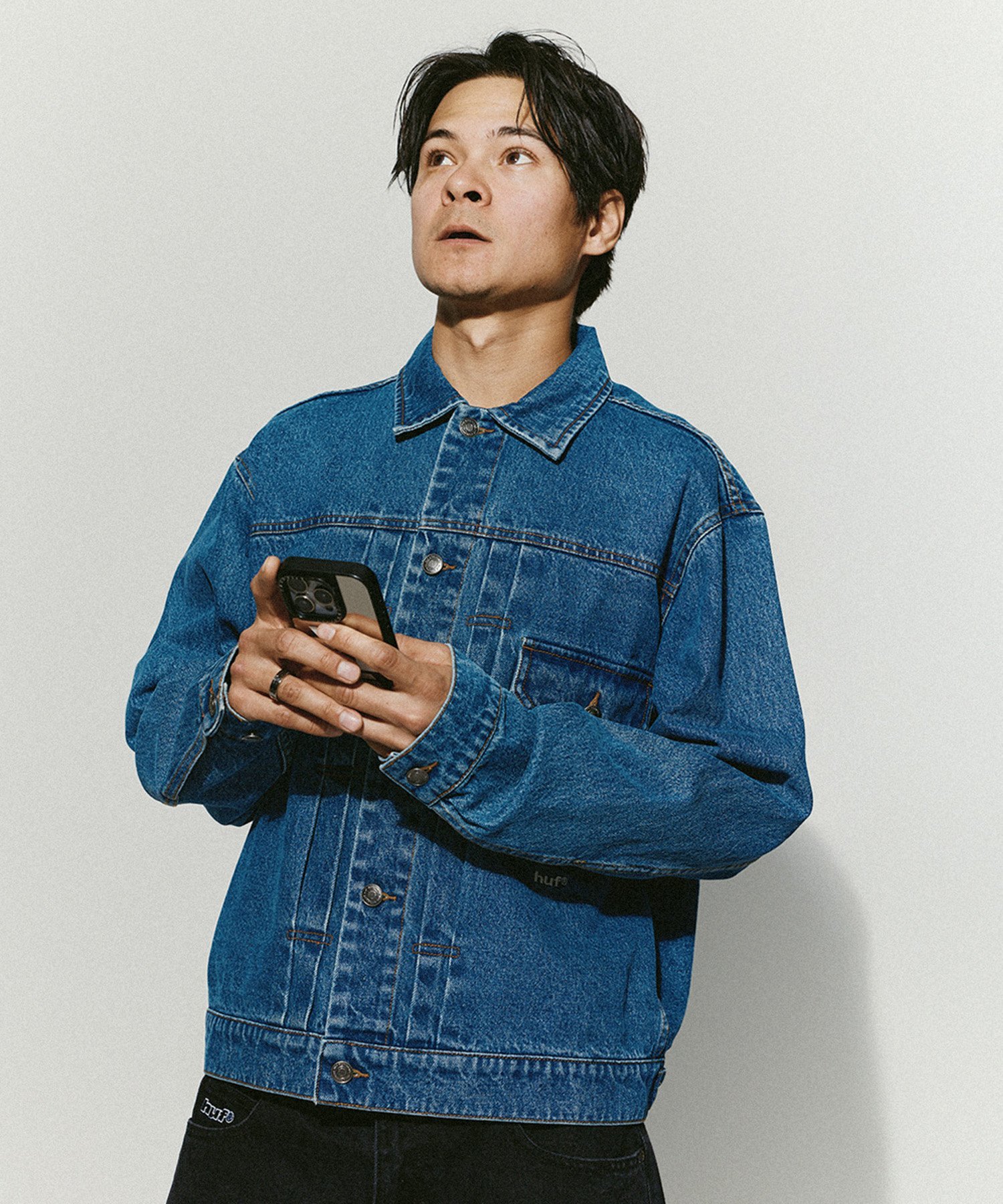 HUF 89 TRUCKER JACKET / HUF ハフ ジャケット ハフ ジャケット・アウター その他のジャケット・アウター ネイビー【送料無料】