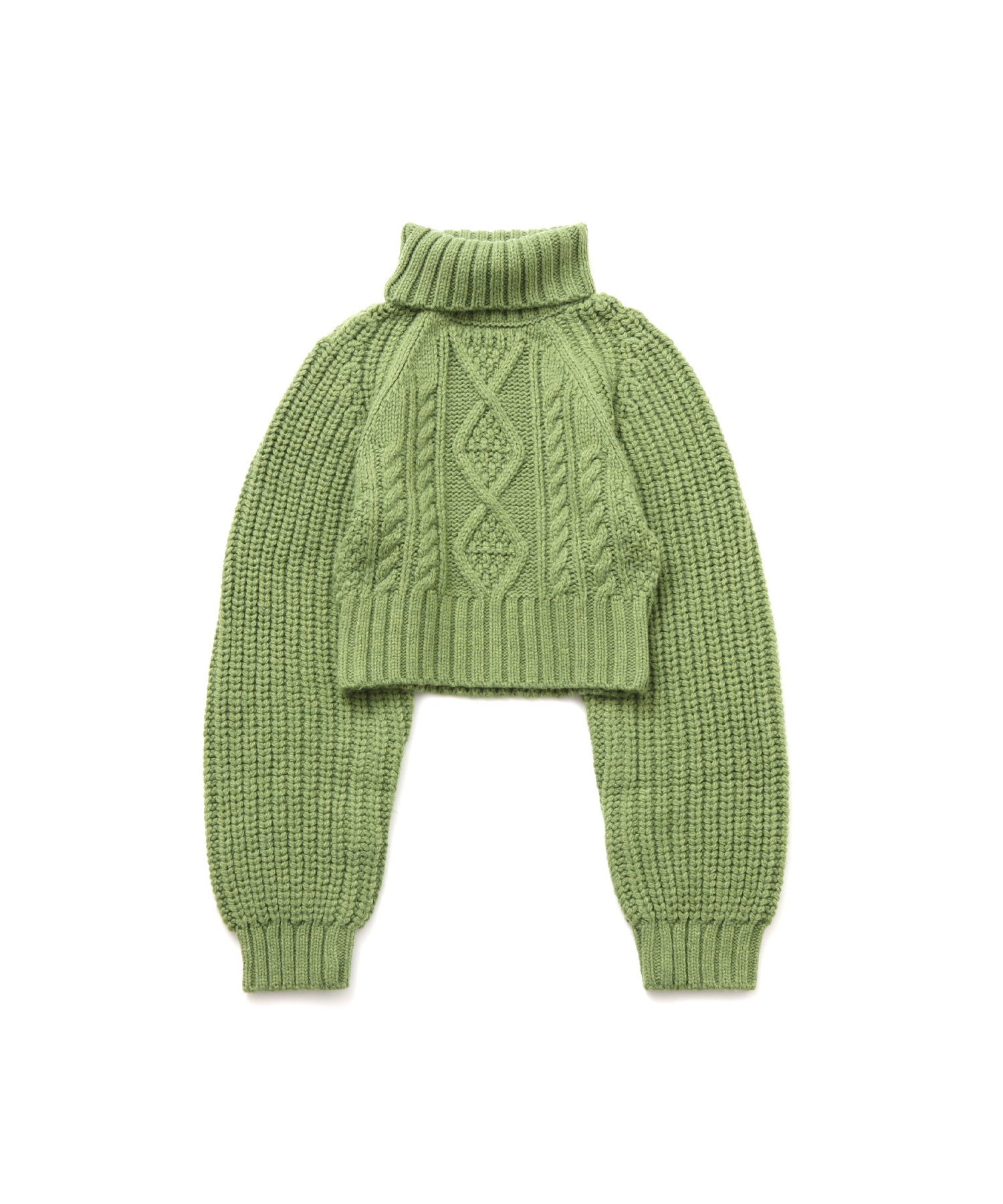 atmos pink atmos pink Slit Cable Knit Tops GREEN アトモス トップス ニット グリーン【送料無料】