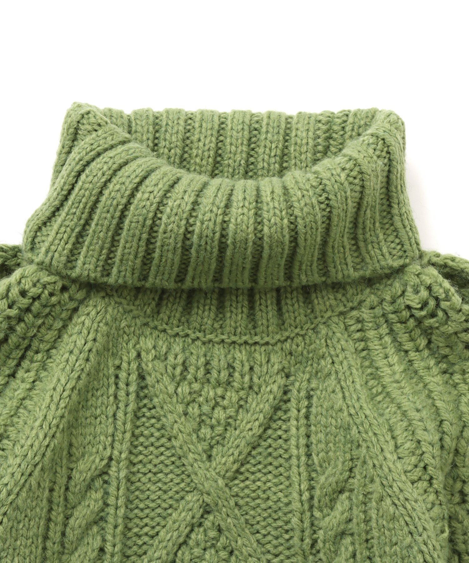 atmos pink atmos pink Slit Cable Knit Tops GREEN アトモス トップス ニット グリーン
