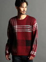 【SALE/30%OFF】NICOLE CLUB FOR MEN 【22年モデル WEB限定再販売】ビッグチェッククルーネックニット ニコル トップス ニット ...