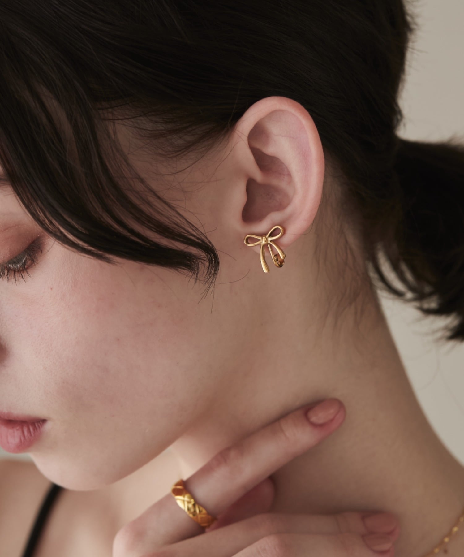 【SALE／20%OFF】ciite' 【 金属アレルギー対応 】 リボンイヤリング サージカルステンレス シーテ アクセサリー・腕時計 イヤリング・イヤーカフ シルバー ゴールド