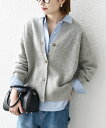 SHIPS any SHIPS any:<手洗い可能>AQUA カシミヤ ミックス スキッパー ニット カーディガン シップス トップス カーディガン ブラック...