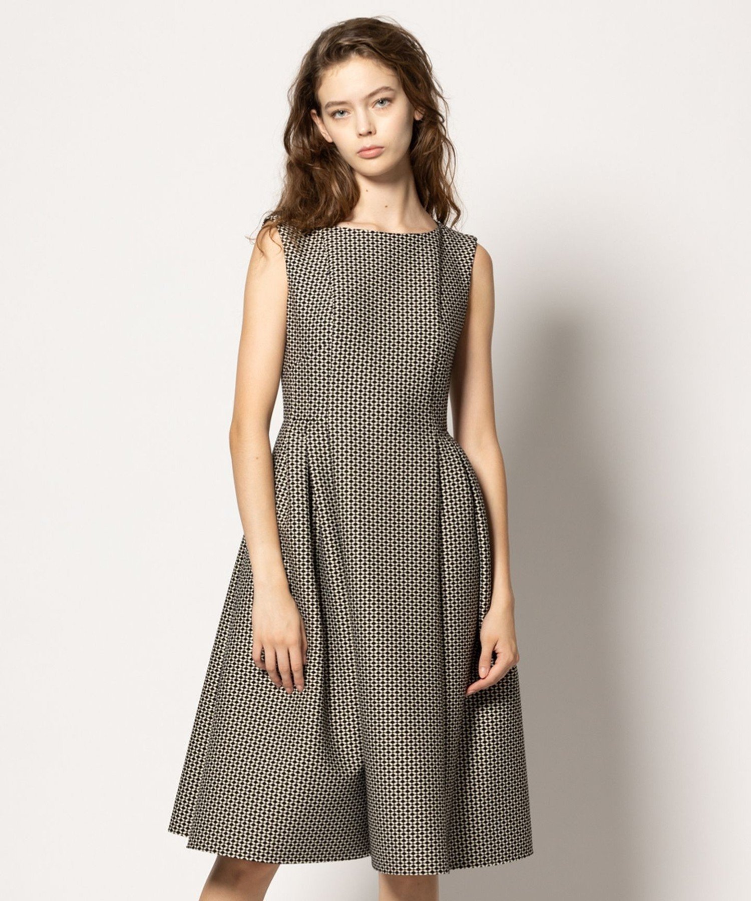 【SALE/40%OFF】TOCCA 【洗える】GEOMETRIC FLOWER ドレス トッカ ワンピース・ドレス ワンピース グリーン ブラック【送料無料】