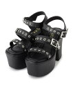 【SALE/34%OFF】csT&P 厚底バタフライ付ベルトサンダル エスペランサ シューズ・靴 サンダル ブラック ホワイト【送料無料】