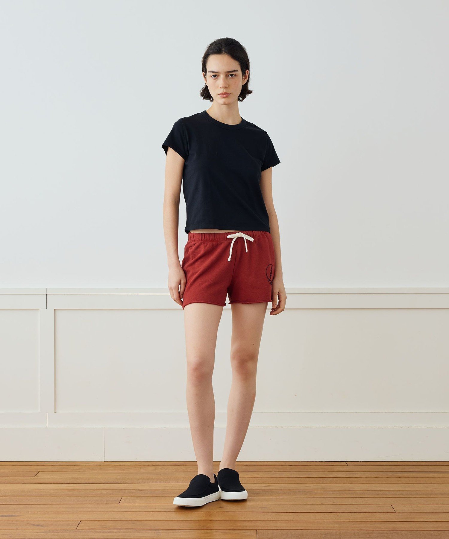 JAMES PERSE GRATEFUL DEADグラフィックプリント ドローストリングショーツ WQU4288BGR トゥモローランド パンツ ジャージ・スウェットパンツ レッド ホワイト【送料無料】
