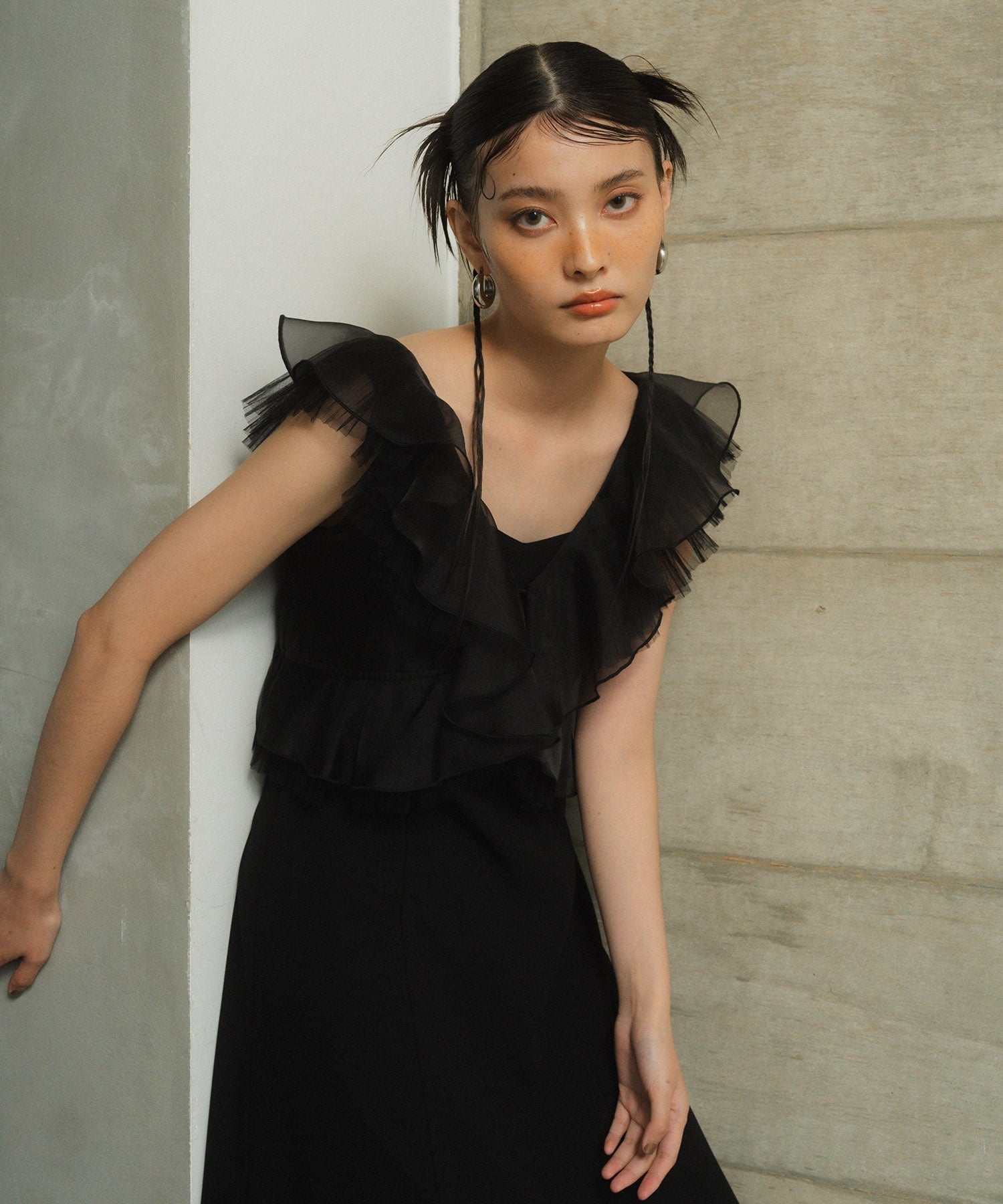 【SALE／60%OFF】ANDRESD 【2点セット】結婚式・二次会対応 チュールレイヤードドレス アンドレスド ワンピース・ドレス ドレス グリーン グレー ブラック【送料無料】