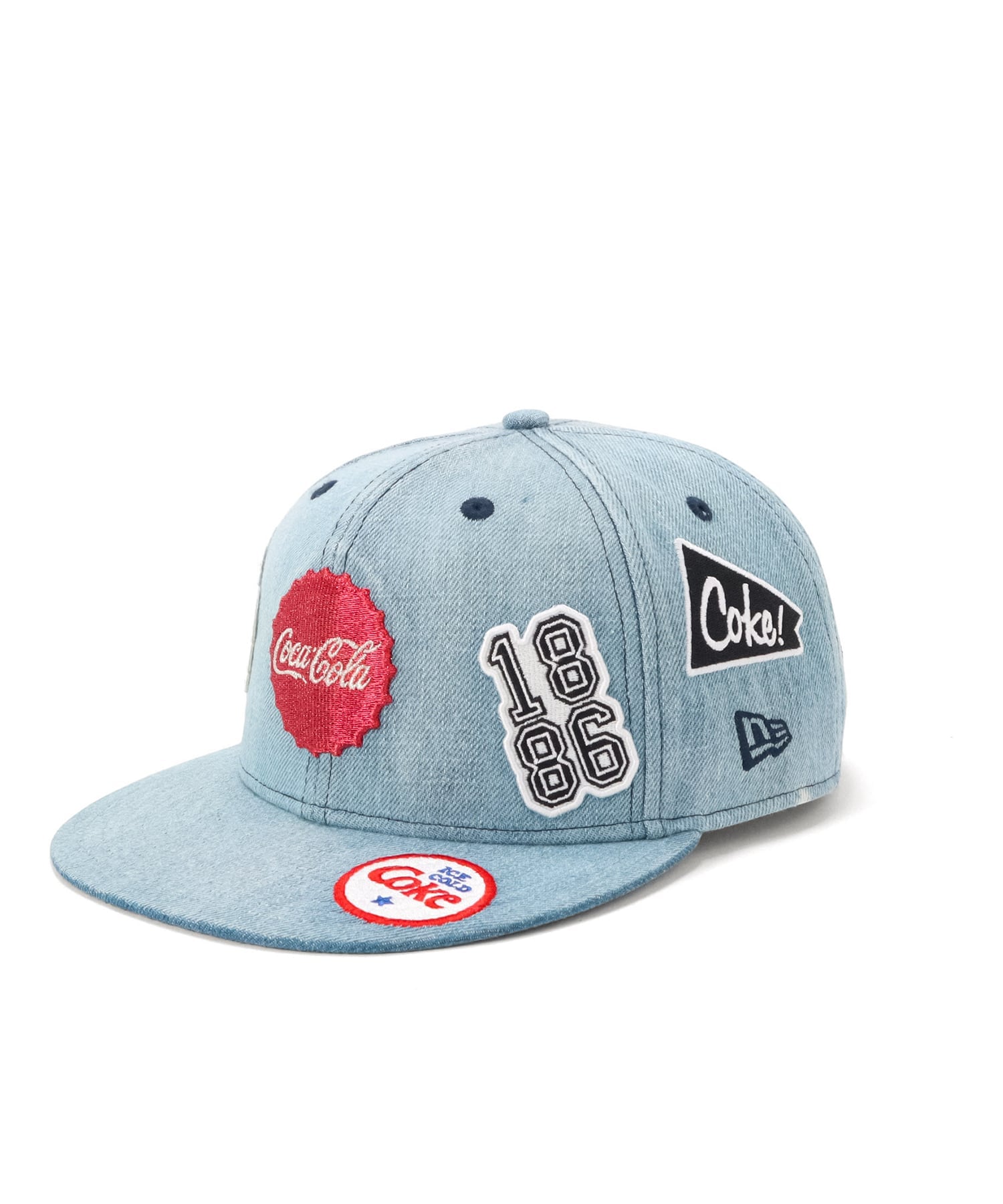 ニューエラ キャップ 9FIFTY コカコーラ オンスポッツ 帽子 キャップ ネイビー