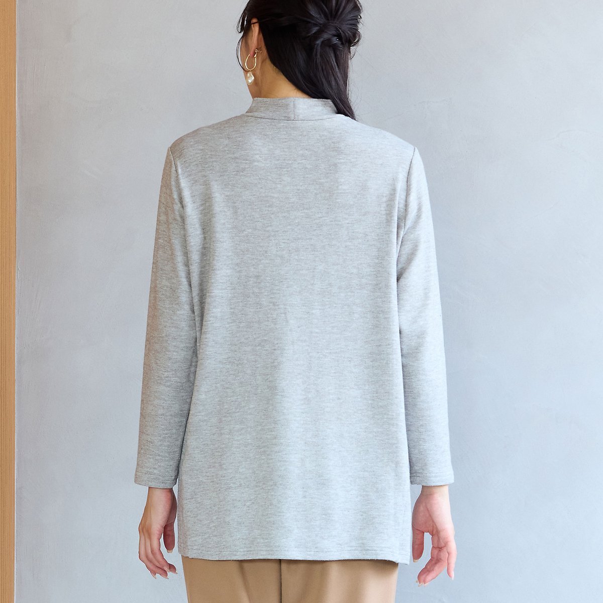 missel 【洗える・L~4Lサイズ】フロントペイズリー柄カットソー ミゼール トップス カットソー・Tシャツ ブラウン ベージュ