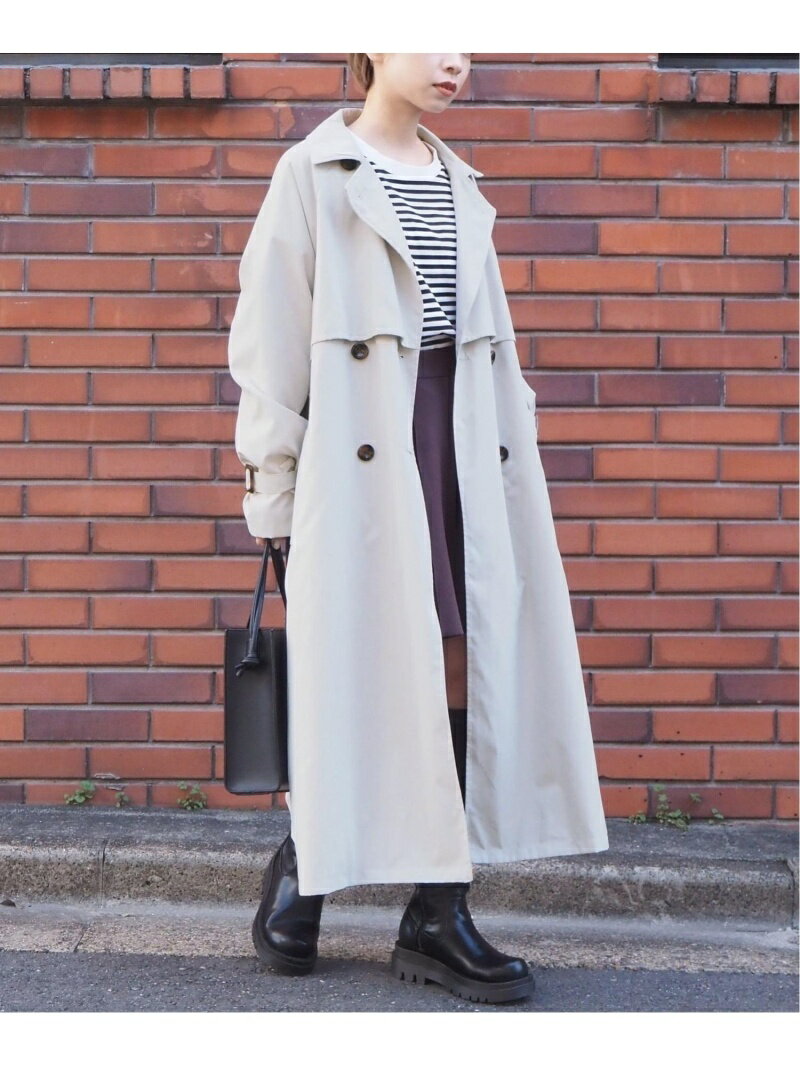 tiptop tiptop/トレンチコート ティップトッププラスポケット ジャケット・アウター トレンチコート グリーン ベージュ【送料無料】のサムネイル