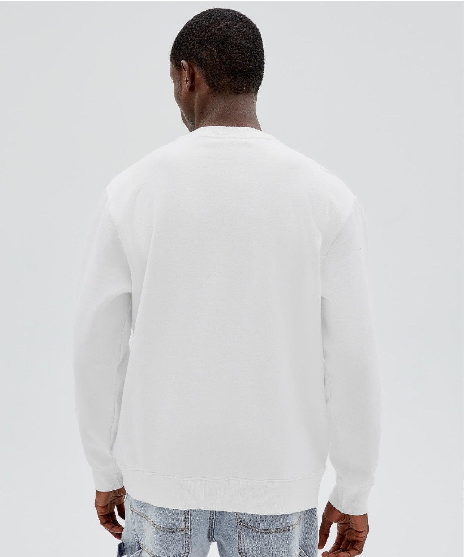 GUESS トップス(M)Logo Crewneck Pullover ゲス トップス スウェット・トレーナー ホワイト オレンジ