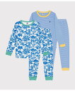 PETIT BATEAU 長袖パジャマ2枚組 プチバトー インナー・ルームウェア パジャマ【送料無料】