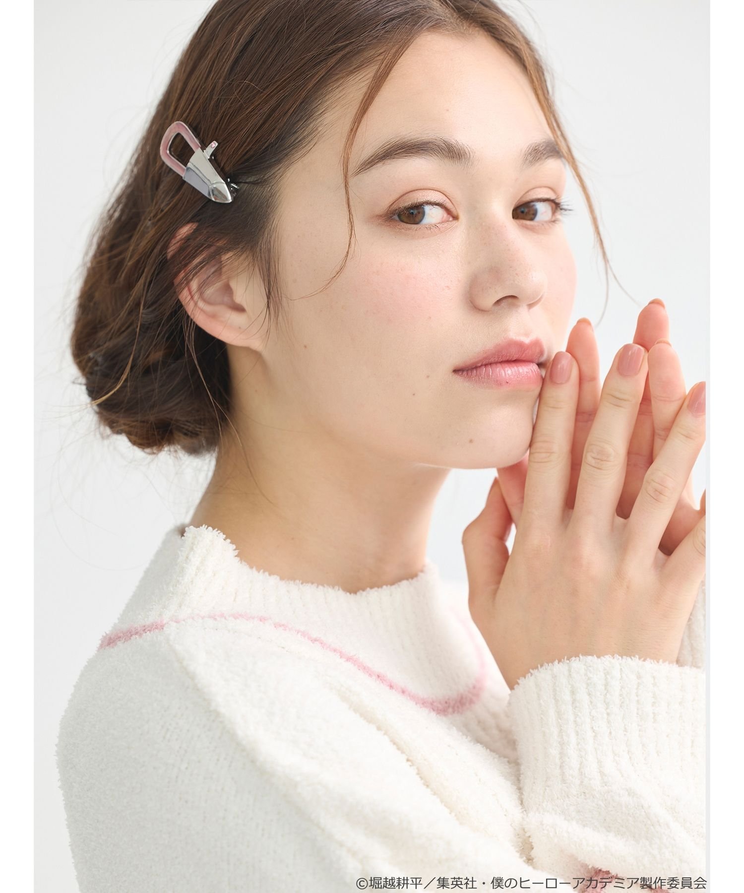 earth music&ecology Japan Label ＜僕のヒーローアカデミア＞麗日お茶子 イメージ ヘアクリップセット アースミュージック&エコロジー ヘアアクセサリー その他のヘアアクセサリー シルバー