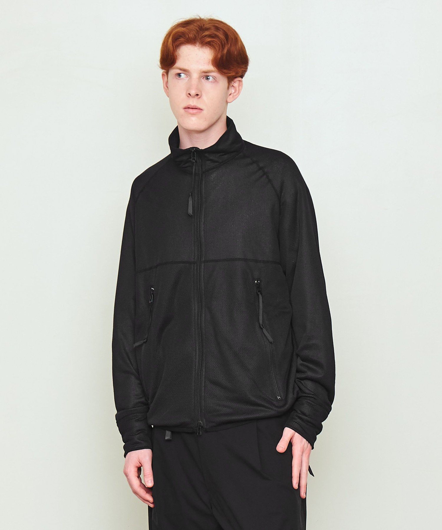 【SALE／70%OFF】UNITED ARROWS & SONS ＜UNITED ARROWS & SONS by MASAKI KAWASE＞ MESH ZIP JACKET/ジップジャケット ユナイテッドアローズ アウトレット ジャケット・アウター その他のジャケット・アウター ブラック【送料無料】