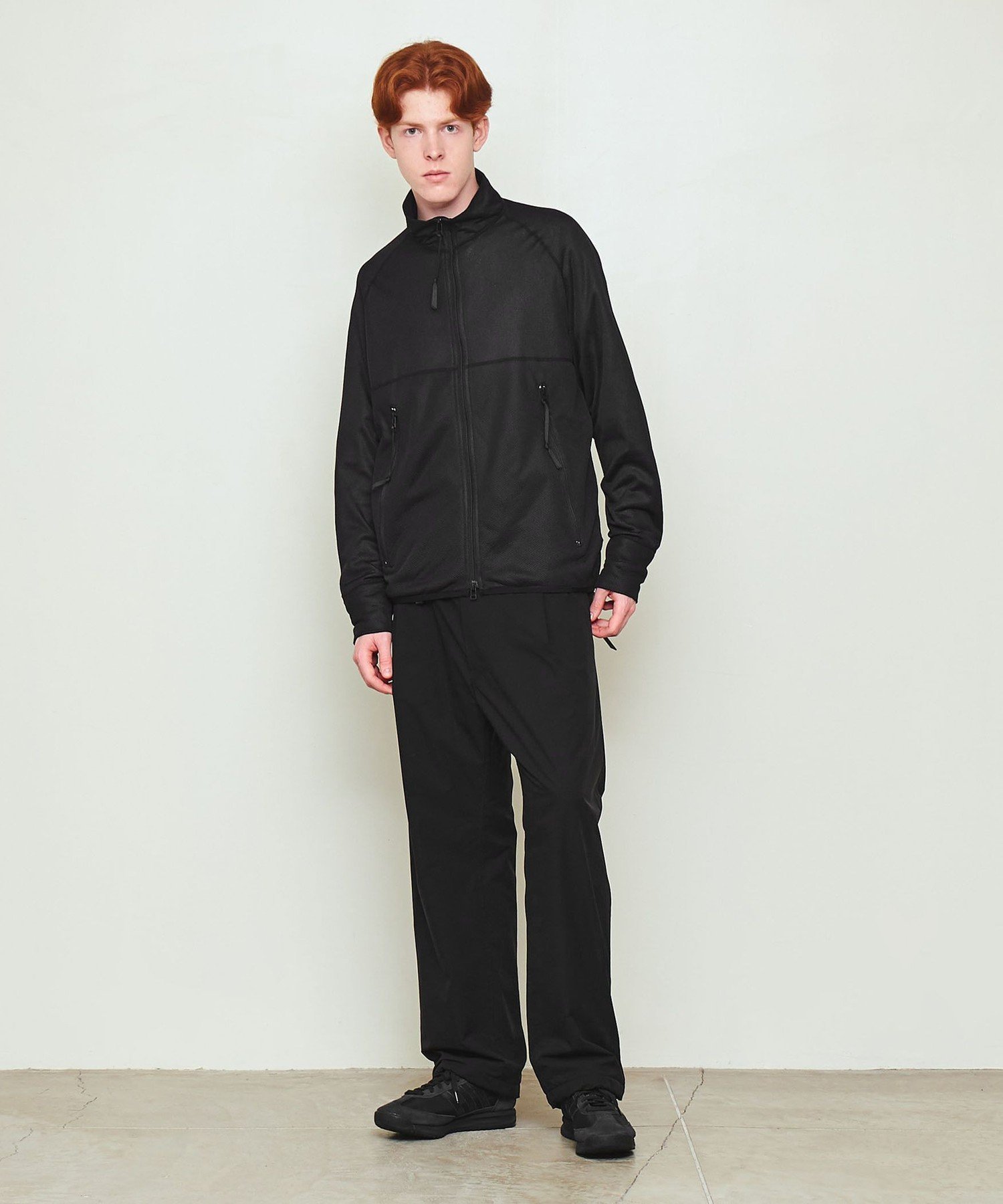 【SALE／70%OFF】UNITED ARROWS & SONS ＜UNITED ARROWS & SONS by MASAKI KAWASE＞ MESH ZIP JACKET/ジップジャケット ユナイテッドアローズ アウトレット ジャケット・アウター その他のジャケット・アウター ブラック【送料無料】