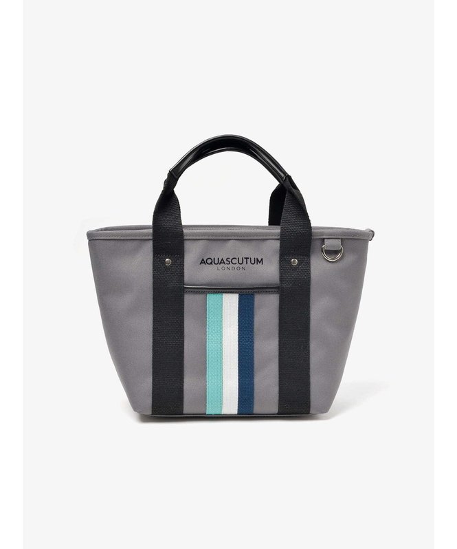 Aquascutum GOLF GOLF カラーラインカートバック(保冷仕様) アクアスキュータム バッグ その他のバッグ グレー ブラック【送料無料】