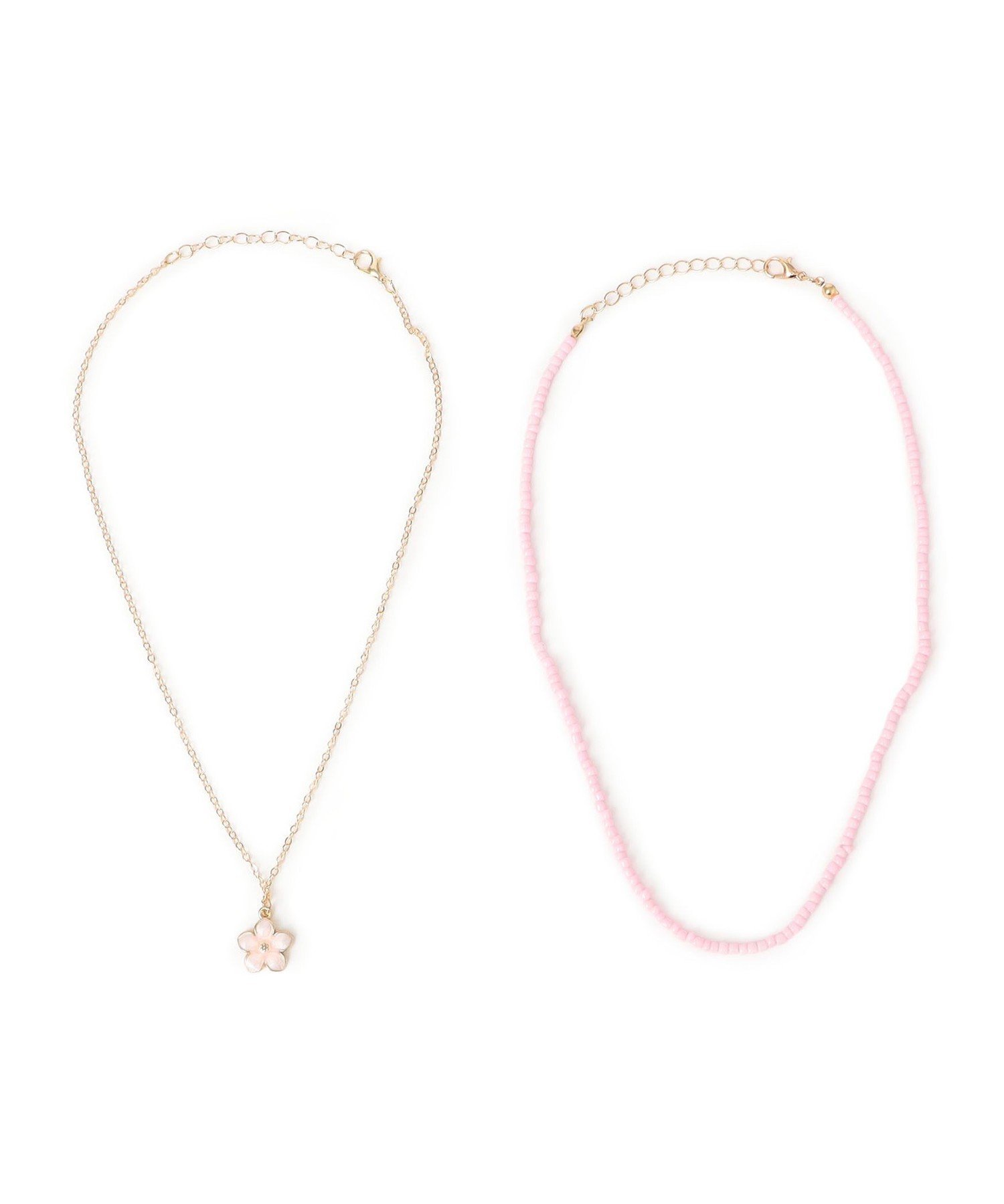 SHIPS KIDS SHIPS KIDS:フラワー / ストロベリー モチーフ ネックレス 2本セット ...