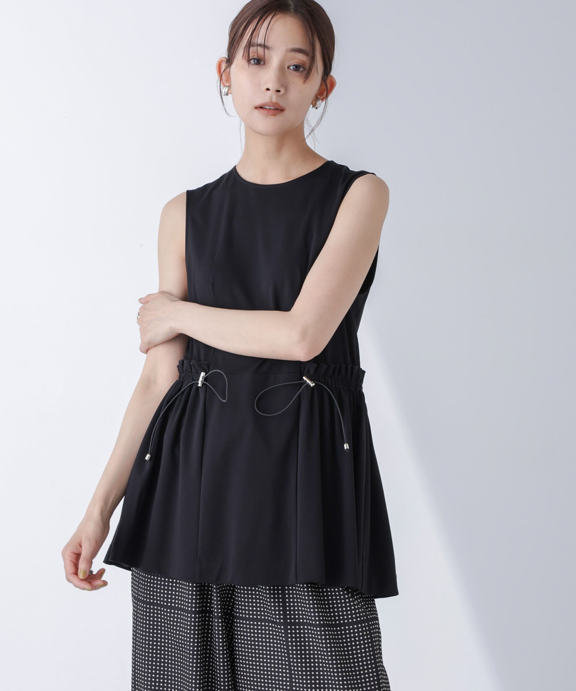 【SALE／65%OFF】NANO universe AtPARK&DAILYWEAR/サイドドロストトップス(セットアップ可) ナノユニバース トップス カットソー・Tシャツ ベージュ ブラック stylife-14594217 Rakuten Fashion サンプル画像3