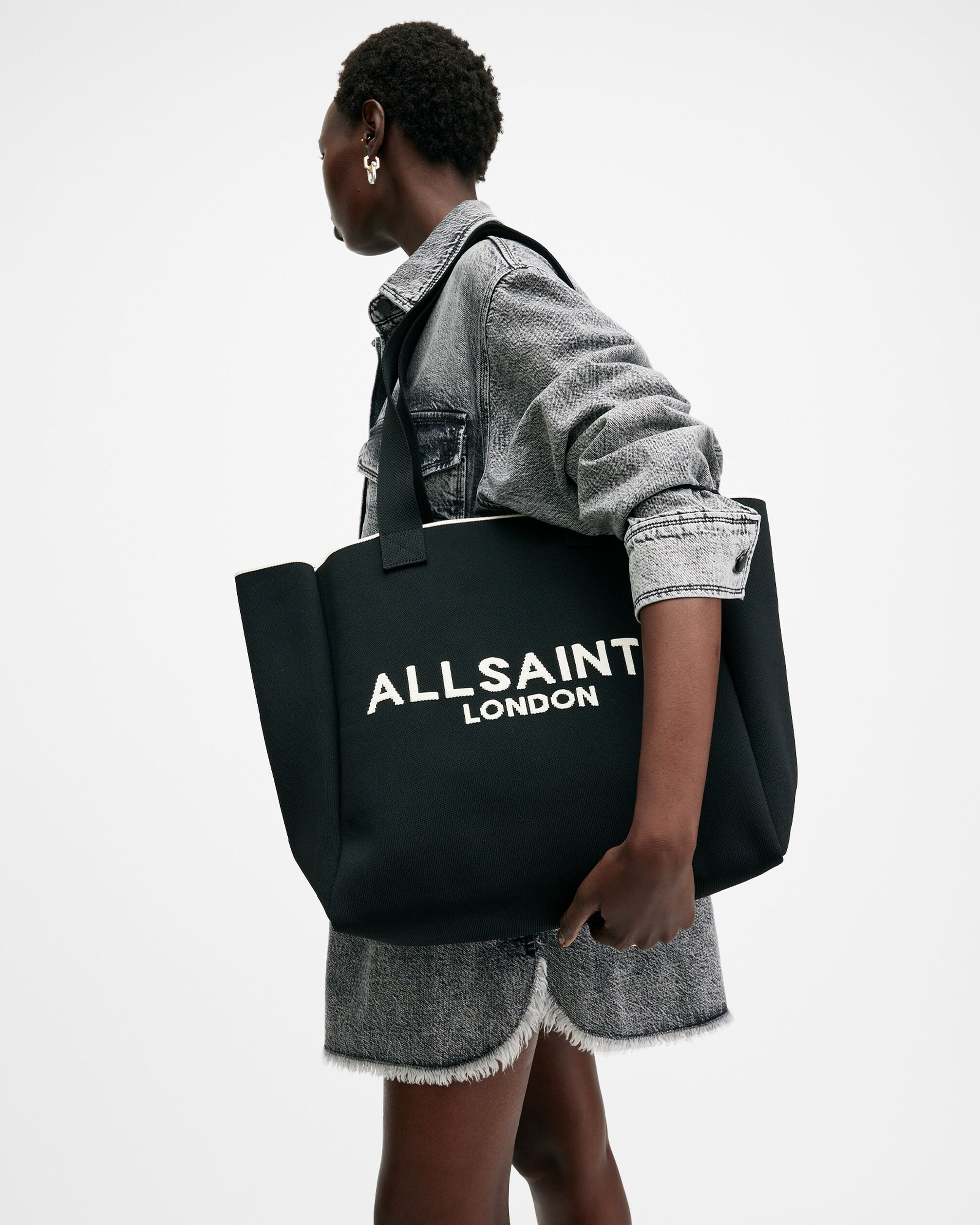 ALLSAINTS (W)IZZY E/W TOTE オールセインツ バッグ トートバッグ ブラック【送料無料】
