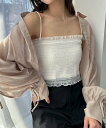 Freesia カップ付き チュール シャーリング ショート丈 キャミソール Freesia フリージア アンドミー トップス キャミソール ピンク ホワイト ...