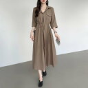 【SALE/25%OFF】COCOMOMO シャツワンピース ロングワンピース 体型カバー ロング ワンピース レディース ココモモ ワンピース・ドレス シャツ...