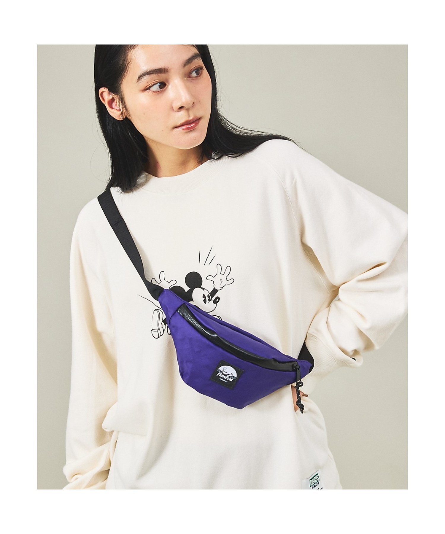 【Flowfold/フローフォールド】FANNY PACK_SMALL/ファニー アバハウス バッグ ボディバッグ・ウエストポーチ ホワイト ブラック ベージュ パープル