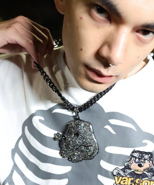 SELECT BRANDS GALFY/ガルフィー 黒光りブリンブリンネックレス ジャックローズ アクセサリー・腕時計 ネックレス ブラック【送料無料】