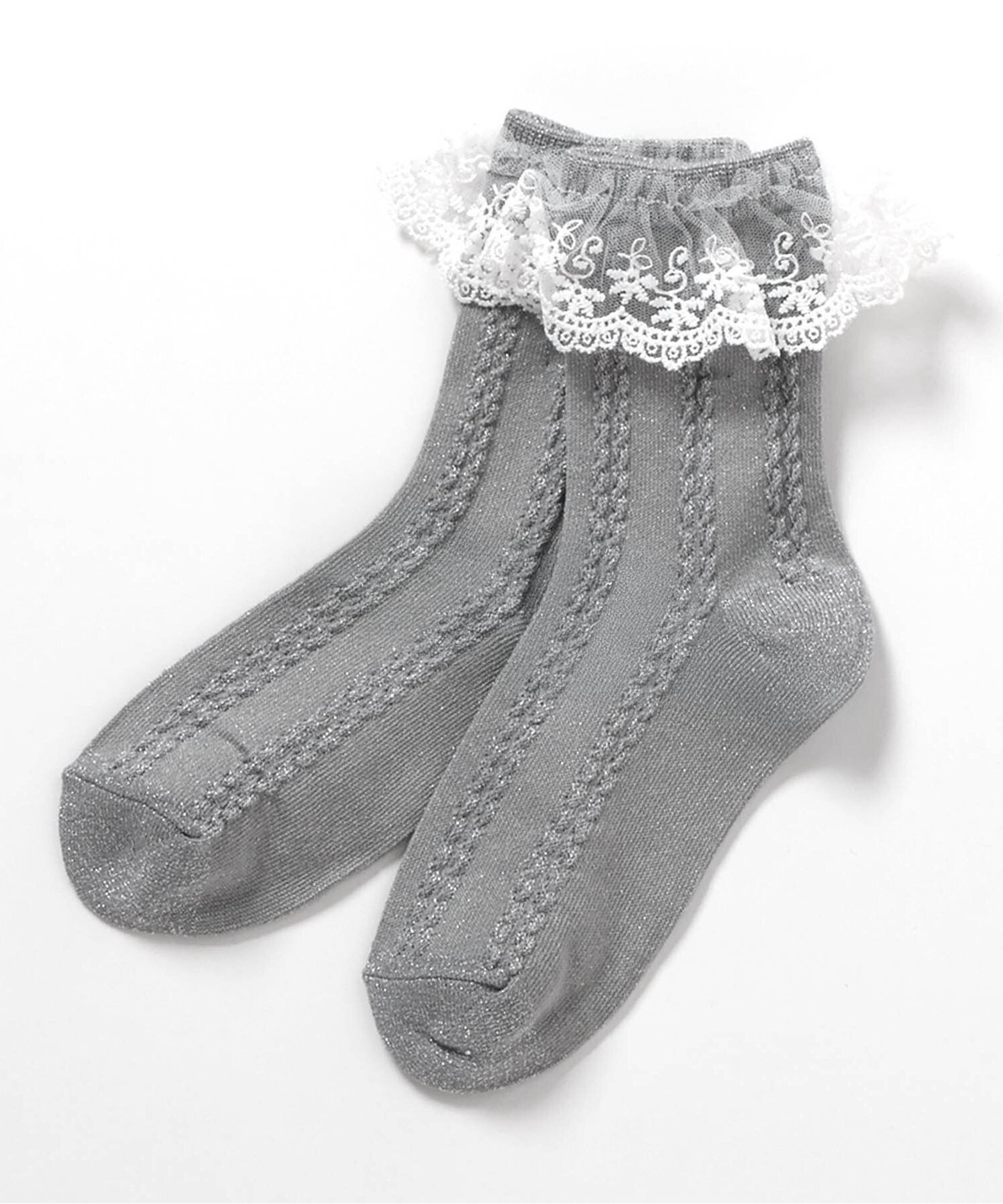 apres les cours スカラップレースソックス エフオーオンラインストア 靴下・レッ...
