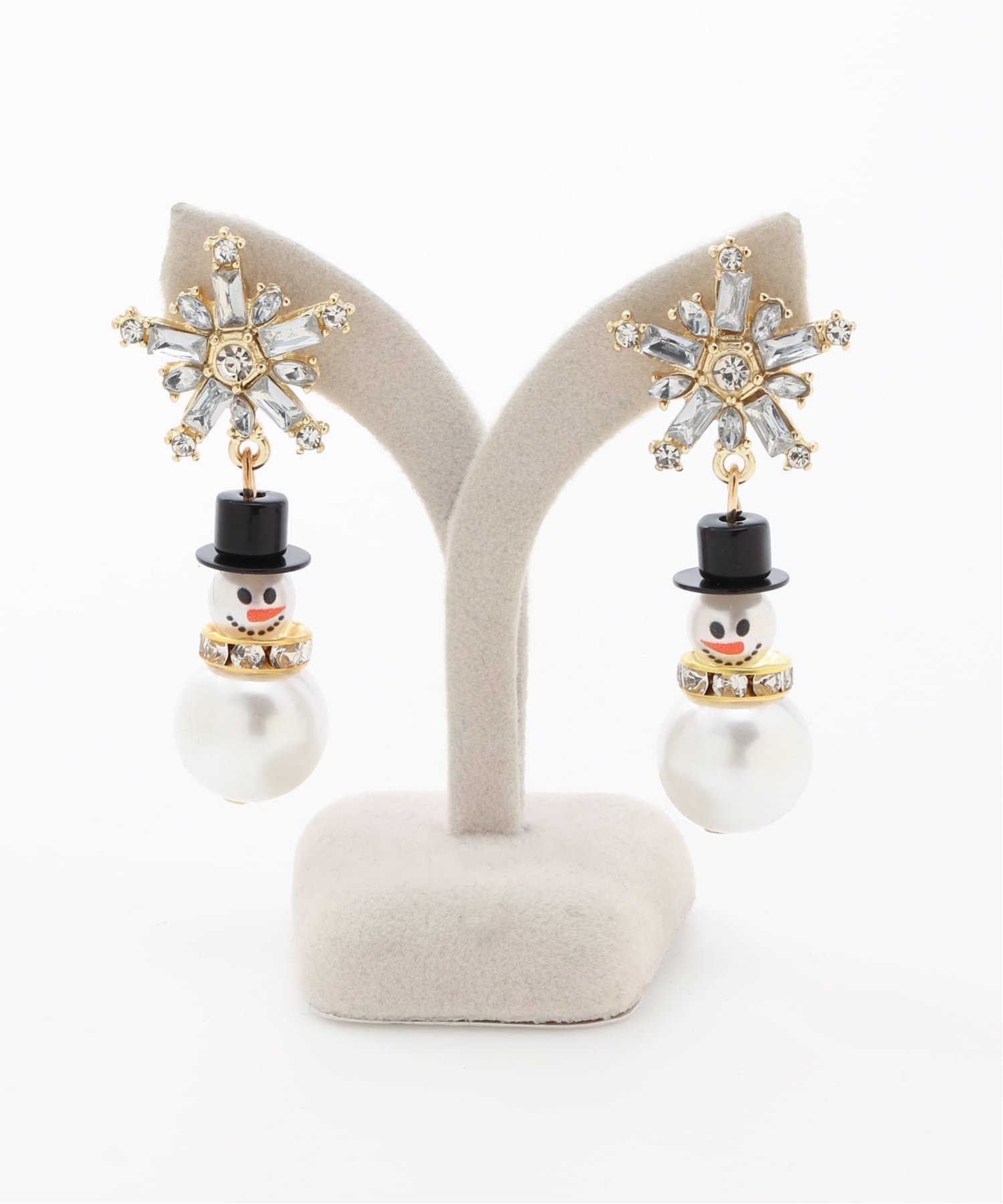 【SALE／20%OFF】Coo+i Coo+i/(W)雪の結晶&スノーマンピアス スレンダー アクセサリー・腕時計 ピアス ゴールド シルバー