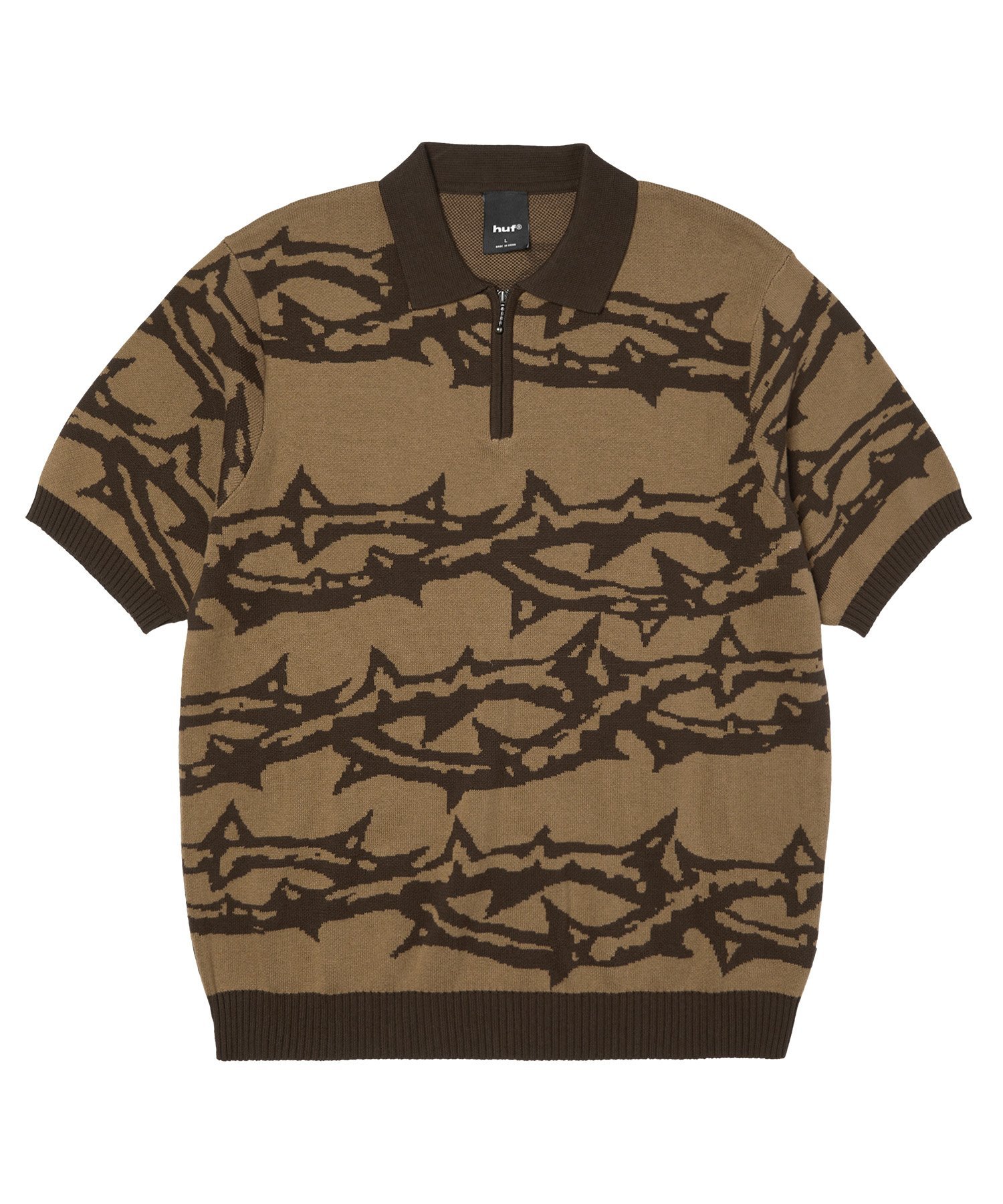 FANTASIES KNIT SS TOP / HUF ハフ ニット ハフ トップス カットソー・Tシャツ ブラウン