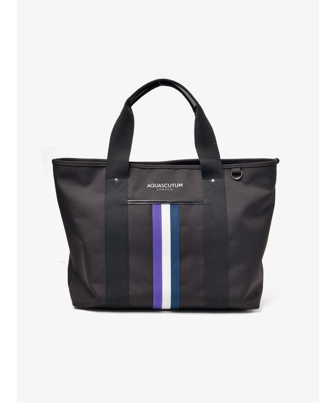 Aquascutum GOLF GOLF カラーライントートバック アクアスキュータム バッグ その他のバッグ グレー ブラック【送料無料】