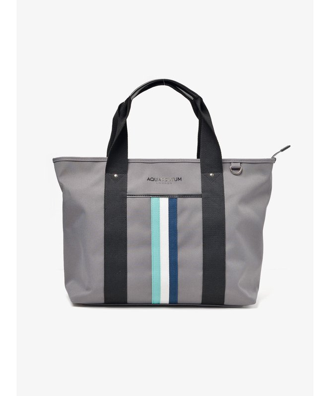 Aquascutum GOLF GOLF カラーライントートバック アクアスキュータム バッグ その他のバッグ グレー ブラック【送料無料】