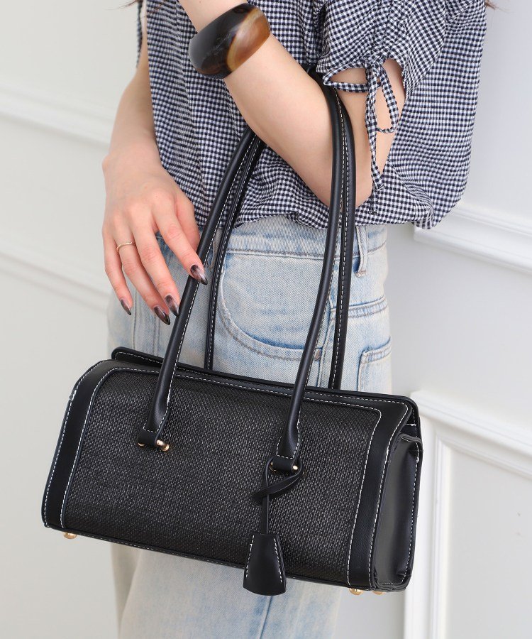 【SALE／10%OFF】ESPERANZA 【EC限定】雑材ボックストートバッグ エスペランサ バッグ トートバッグ レッド ブラック ブルー【送料無料】