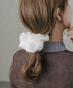 SMELLY メッシュボリュームシュシュ スメリー ヘアアクセサリー ヘアゴム ホワイト