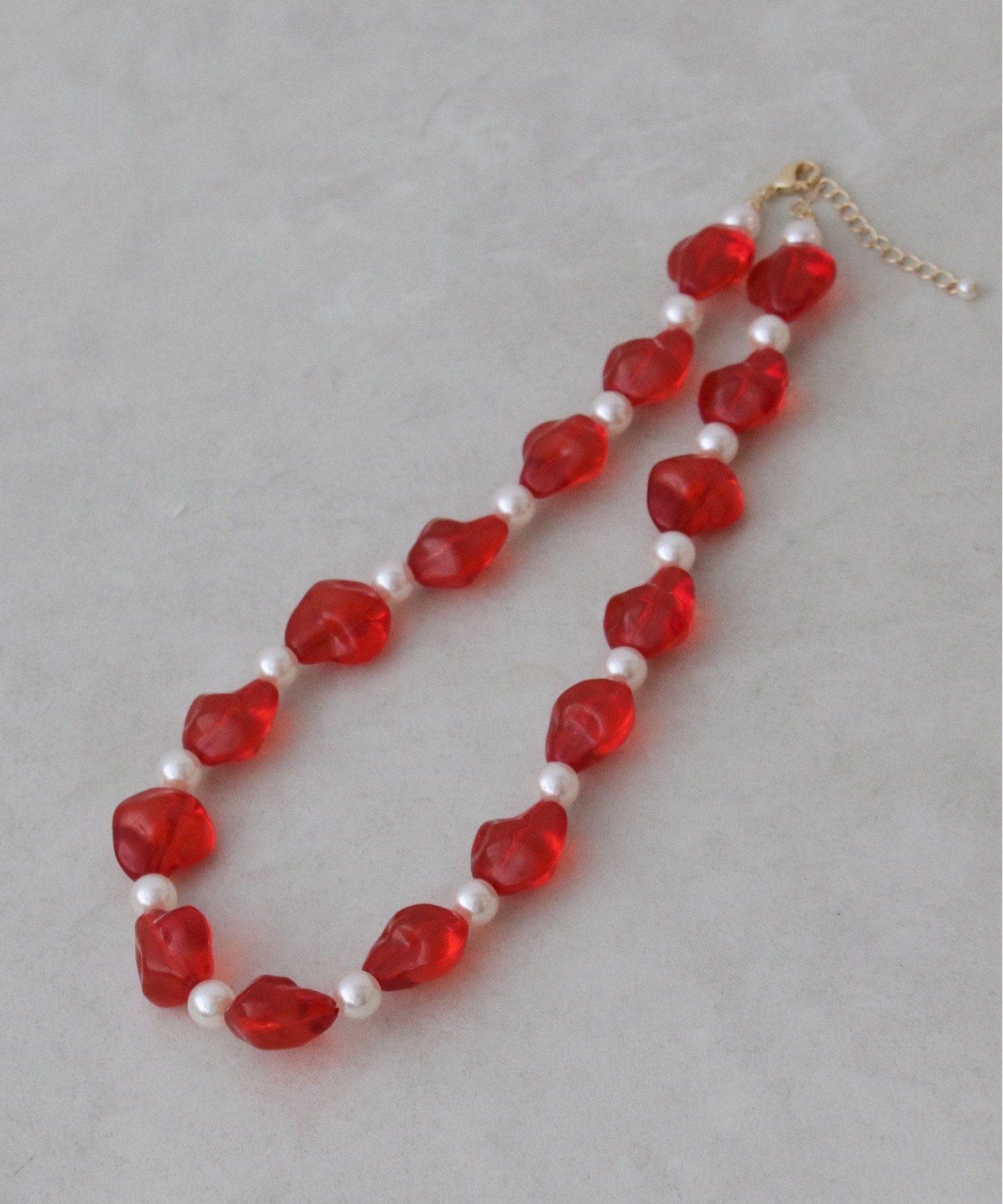 【SALE／50%OFF】Three Four Time クリアアクリルネックレス スリーフォータイム アクセサリー・腕時計 ネックレス レッド