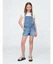 【SALE/40%OFF】GAP (K)デニム ショートオール (キッズ) ギャップ オールインワン・オーバーオール オーバーオール・サロペット ブルー【送料無...