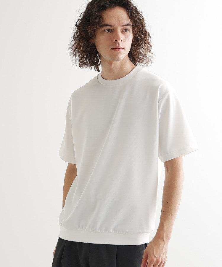 【SALE/45%OFF】tk.TAKEO KIKUCHI スマート半袖カットソー ティーケータケオキクチ トップス カットソー・Tシャツ ブラック ホワイト