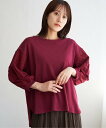 ikka 【親子コーデ】袖キカレース切り替えプルオーバー イッカ トップス カットソー・Tシャツ ブラック ホワイト ワインレッド
