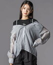 ZIDDY オフショルダー2WAY長袖シャツ&半袖Tシャツセット(130~160cm) ベベ オンライン ストア トップス シャツ・ブラウス パープル グレー【送料無料】