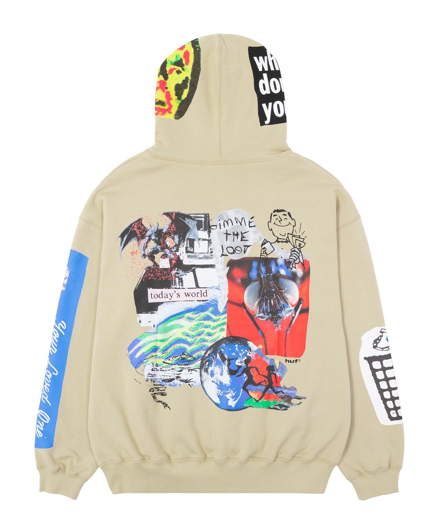 HUF GIMME THE LOOT HOODIE / HUF ハフ パーカー ハフ トップス パーカー・フーディー ブラック【送料無料】