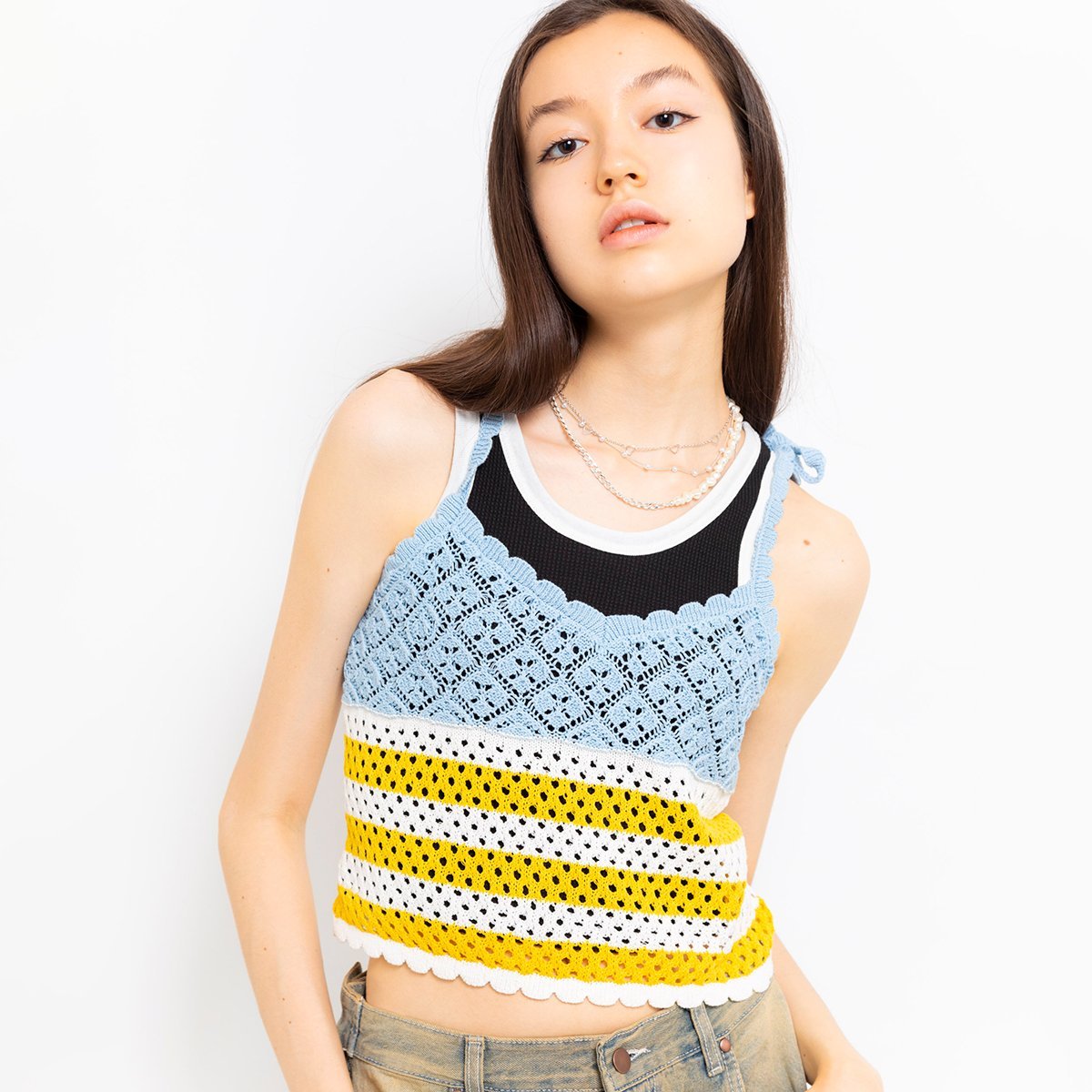 atmos pink atmos pink Crochet Bustier YELLOW アトモス トップス その他のトップス イエロー
