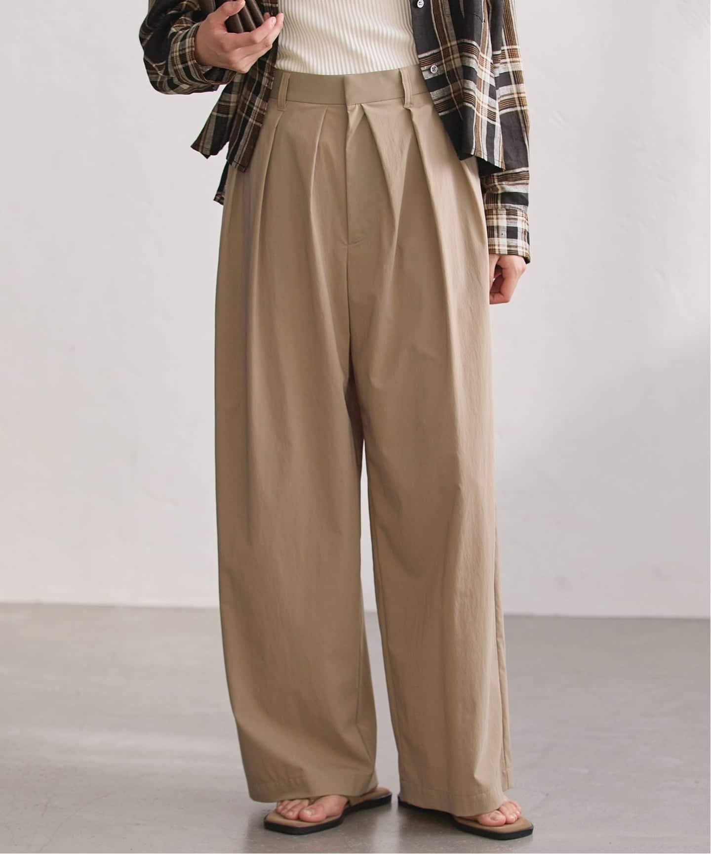 JOURNAL STANDARD L'ESSAGE 《追加/撥水/UVカット/手洗い可》WATER REPELLENT/UVカットパンツ ジャーナルスタンダード レサージュ パンツ スラックス・ドレスパンツ ベージュ グレー ブラック